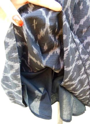 Черный котоновый сарафан с открытыми плечами в принт,этно,бохо.3 фото