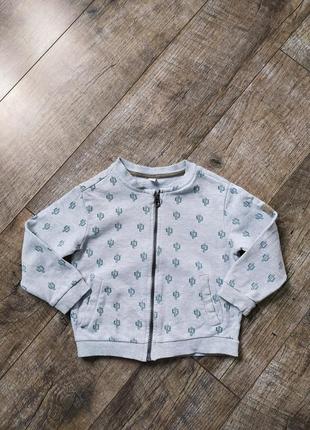 Кофта, бомбер на молнии, esprit, р. 92-98, 2-3года