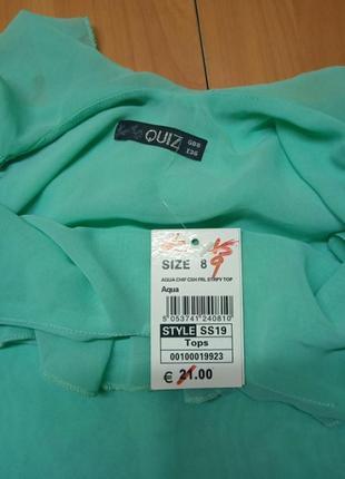 Quiz,блузка новая,цвет нежной зелени 36 р2 фото