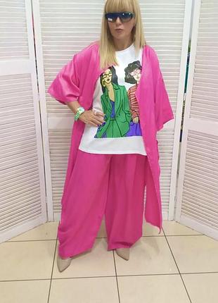 Шикарный шелковый костюм италия 🇮🇹 кардиган и брюки9 фото