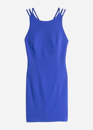 Эффектное платье платье с открытой спиной h&amp;m синее платье элекрик мини платья7 фото