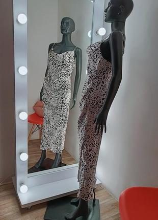 Комбінація сукня в леопардовий принт,гарнюще плаття комбинацыя🤍🖤3 фото