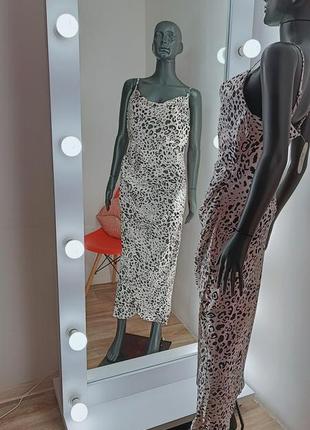 Комбінація сукня в леопардовий принт,гарнюще плаття комбинацыя🤍🖤7 фото