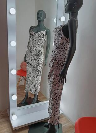 Комбінація сукня в леопардовий принт,гарнюще плаття комбинацыя🤍🖤4 фото