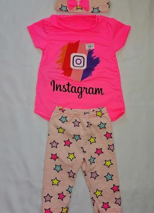 Літній комплект instagram для дівчинки 2