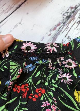 Блуза в цветочный принт f&f вискоза натуральная ткань6 фото