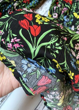 Блуза в цветочный принт f&f вискоза натуральная ткань7 фото