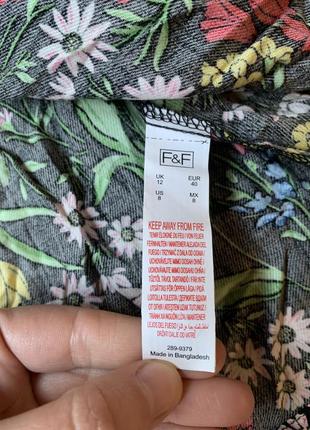 Блуза в цветочный принт f&f вискоза натуральная ткань9 фото