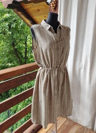 Фірмове натуральне плаття із льону1 фото
