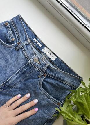 Mom jeans mango mng denim 34 джинси мом джинси сині4 фото