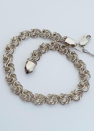 Серебряный браслет 21.5 см.