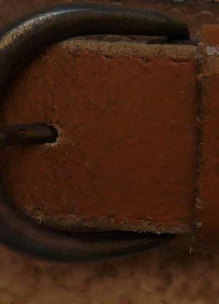 Ремень шкіряний на талію 91-105 см коричневий2 фото