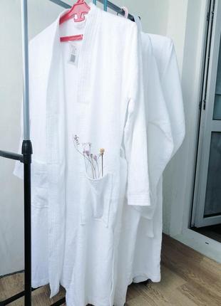 Банний халат білий унісекс, німецького виробництва crane4 фото