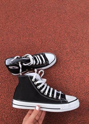 Converse chuck taylor all star high black  женские кеды конверсы