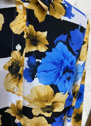 Сорочка в принт квіти “ m&s”4 фото