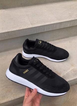 Adidas iniki black/gold чоловічі кросівки адідас иники чорні
