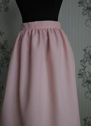 Новая пудровая нежно розовая юбочка в сборку, разные размеры и цвета.