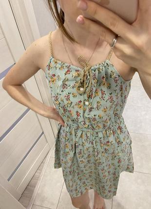 Розпродаж! літній шифонова сукня-сарафан s-m3 фото