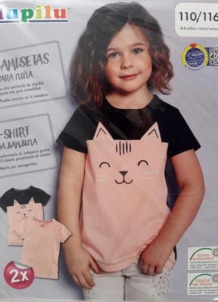 Набори з 2-х футболок для дівчат 2-4 рокі фірми lupilu німеччина