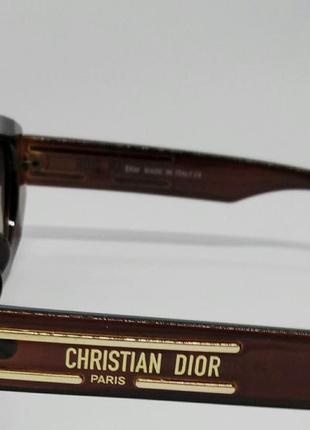 Christian dior стильные женские солнцезащитные очки коричневые с градиентом4 фото
