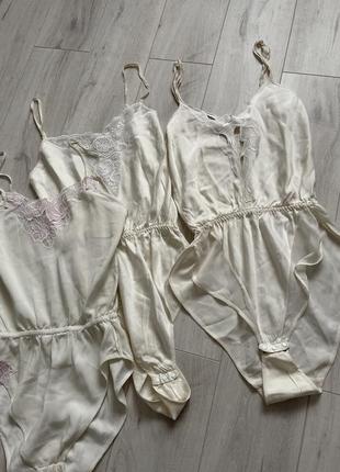 Шелковый ромпер для сна