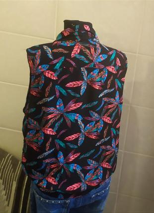 Стильная блуза безрукавка / рубашка на завязках george5 фото