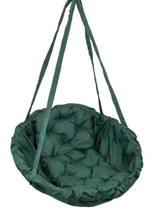 Качеля темно-зеленая нагрузка 200 кг подвесное кресло качель темно-зеленое2 фото