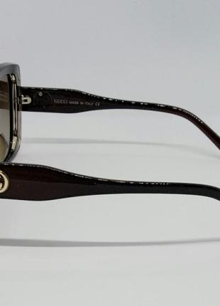 Gucci очки женские солнцезащитные коричневые с градиентом поляризированные3 фото