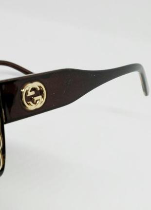 Gucci очки женские солнцезащитные коричневые с градиентом поляризированные9 фото