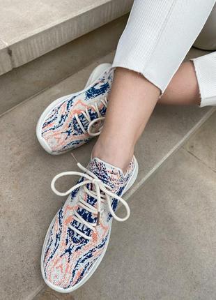 Жіночі літні різнокольорові текстильні кросівки🆕 легкі дихаючі кросівки8 фото