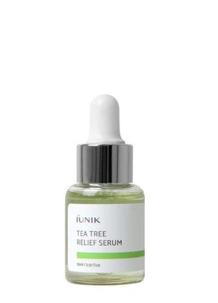 Заспокійлива сироватка з чайним деревом iunik tea tree relief serum,15 мл