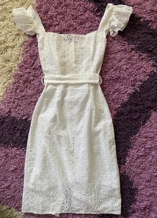 Платье сарафан ришелье xs-s 4