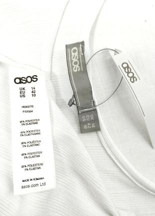 Белое платье asos с карабинами длинная майка мини в обтяжку5 фото