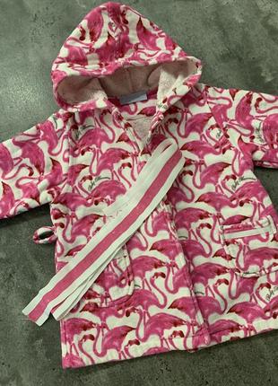 Махровий Халатик після купання, фламінго