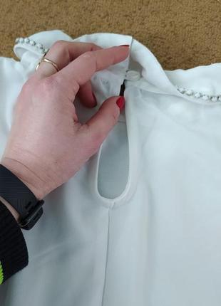 Белая блуза блузка рубашка безрукавка недорого купить хс с размер3 фото