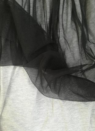 Юбка на резинке, черная, с фатином4 фото