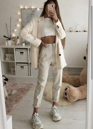Белые штаны брюки zara