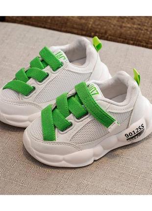 Кросівки дитячі yaoz зелені в сіточку літні легкі