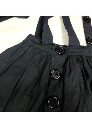 Комплект для дівчинки ошатний чорний строгий класичний блуза + спідниця ( штани )+ пов'язка2 фото
