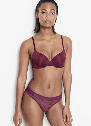 Бордові/марсала труси/трусики/стрінги мереживо вікторія сікрет/victoria's secret
