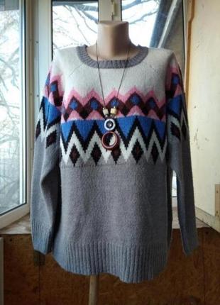 Брендовые свитер пуловер большого размера батал