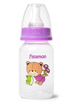 Бутылочка детская для кормления fissman babies "мишка-любимчик" 120мл
