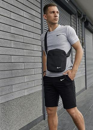 Комплект футболка nike+ шорты + барсетка
