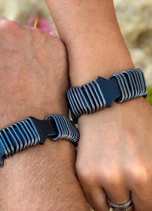 Крутий комплект шкіряних браслетів oh&вона з колекції італійських браслетів в стилі dizel.