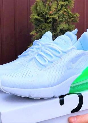 Чоловічі літні кросівки nike 270 чоловічі білі з амортизацією зелені