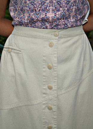 Стильная летняя женская юбка макси на пуговицах2 фото