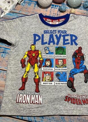 Обалденная футболка с мягенькими,обьемными супергероями marvel6 фото
