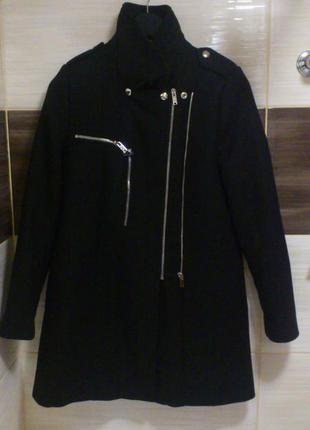 Пальто женское черное плотное zara woman пальто🧥жіноче чорне зара р.l🇪🇸🇲🇦1 фото