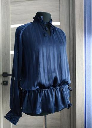 Блуза синяя легкая воздушная