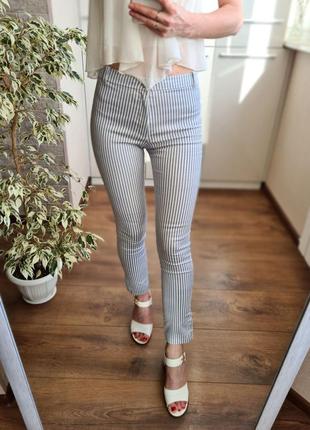 Стильні високі джинси - брюки в смужку 🌺